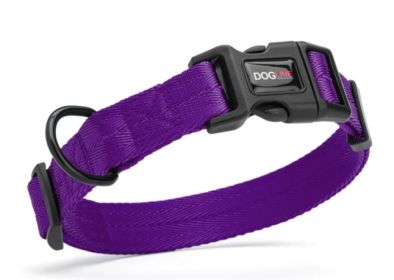 Fidos Lair | Dogline - Classic Flat Nylon Collar (5/8" Wide | Adjusts 11" – 16") (Option: Purple)