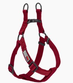 Fidos Lair | Dogline - Flat Nylon Step In Harness (1" Wide | Adjusts 24" – 34") (Option: Berry L)