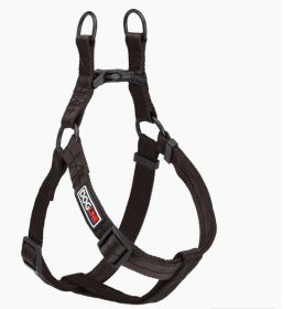 Fidos Lair | Dogline - Essential Nylon Step-In Harness – 3/4" x 18-25" Adjustable Soft-Edge Design (Option: Black M)