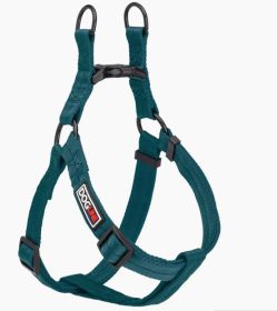 Fidos Lair | Dogline - Flat Nylon Step In Harness (1" Wide | Adjusts 24" – 34") (Option: Dark Teal L)
