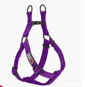 Fidos Lair | Dogline - Flat Nylon Step In Harness (1" Wide | Adjusts 24" – 34") (Option: Purple L)