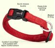 Dogline - Reinforced Microfiber Dog Collar – Machine Washable & Beach Friendly