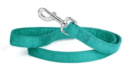 Dogline - Reinforced Microfiber Walking Leash – Machine Washable (Option: Teal 3/8" 4ft)