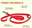 Dogline - 6ft Reinforced Multi Handle Double-Ply Nylon Leash – Integrated Traffic Handle