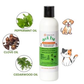 Healthy Paw Life - Flea & Tick Shampoo for Pets – 8 fl oz Plant-Based Essential Oil Defense (bottle size: 8oz)