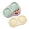 Pet double bowl dog bowl cats dogs drinking and eating dual-use meal bowl