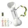 Mewoofun 2-In-1 Pet Water Bottle And Food Dispenser With Poop Bag Storage