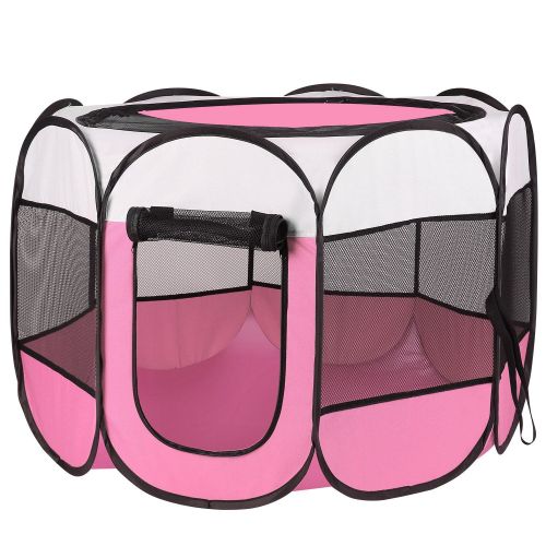 Portable Foldable Pet Playpen Exercise Pen Kennel Removable Zipper Top and Bottom Water Resistant Indoor Outdoor Use For Dogs Cats Other Pets Portable Foldable Pet Playpen Exercise Pen Kennel Removable Zipper Top and Bottom Water Resistant Indoor Outdoor Use For Dogs Cats Other Pets