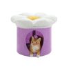 Cylindrical Flower-Shaped Cat House for Home Decor