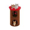 Cylindrical Flower-Shaped Cat House for Home Decor