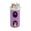 Cylindrical Flower-Shaped Cat House for Home Decor