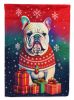 English Bulldog Holiday Christmas Garden Flag Mailbox Flag Decorative Yard Flag Banner Outside Patio Artwork Yard Flower Beds, Garden Size, Multicolor