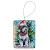 Portuguese Water Dog Christmas Porcelain Ornament Christmas Tree Hanging Decorations for Home Christmas Holiday, Rectangle, Gift, Multicolor