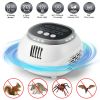 Ultrasonic Rodent Chaser Rat Repellent Pest Driver Mouse Control Squirrel Repeller with 4 Modes 4-65KHz Strobe Light 4 Timer 1292sq.ft. Coverage for R