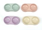Pet double bowl dog bowl cats dogs drinking and eating dual-use meal bowl