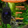 Electric Reptile Heating Pad With Temperature Adjustment IPX7 Waterproof Timer Setting Under Tank Heating Mat for Lizards Turtles Snake Spider Small A