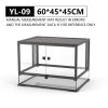 NOMOY PET Glass Terrarium Durable Reptile Habitat Tank with Heat Resistant Aluminum Alloy Frame Dual Front Swinging Doors