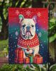 English Bulldog Holiday Christmas Garden Flag Mailbox Flag Decorative Yard Flag Banner Outside Patio Artwork Yard Flower Beds, Garden Size, Multicolor