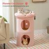 Cylindrical Flower-Shaped Cat House for Home Decor