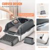 6 in Deep Cat Litter Box Odor-Free Litter Box with Filtering Foot Board