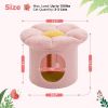 Cylindrical Flower-Shaped Cat House for Home Decor