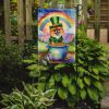 Pomeranian St Patrick's Day Garden Flag Mailbox Flag Decorative Yard Flag Banner Outside Patio Artwork Yard Flower Beds, Garden Size, Multicolor