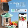 a Smart Bird Feeder with Camera AI Identify 10000+ Bird Specie Solar-Powered