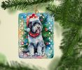 Portuguese Water Dog Christmas Porcelain Ornament Christmas Tree Hanging Decorations for Home Christmas Holiday, Rectangle, Gift, Multicolor