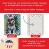 Portuguese Water Dog Christmas Porcelain Ornament Christmas Tree Hanging Decorations for Home Christmas Holiday, Rectangle, Gift, Multicolor
