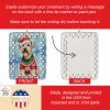 Wheaten Terrier Christmas Porcelain Ornament Christmas Tree Hanging Decorations for Home Christmas Holiday, Rectangle, Gift, Multicolor