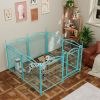 Dog Playpen Indoor 32 inch 8 Panels Metal Dog Pen Pet Dog Fence Outdoor Exercise Pen with Doors