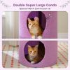 Cylindrical Flower-Shaped Cat House for Home Decor