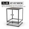 NOMOY PET Glass Terrarium Durable Reptile Habitat Tank with Heat Resistant Aluminum Alloy Frame Dual Front Swinging Doors