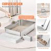 a 6 in Deep Cat Litter Box Odor-Free Litter Box with Filtering Foot Board