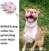 Adjustable Microfiber Leather Spiked Studded Dog Collar for Small Medium Large Pets Like Cats/Pit Bull/Bulldog/Pugs/Husky