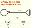 Dogline - Round Nylon Slip Lead – Professional Training & Control Series 1/2" x 6'